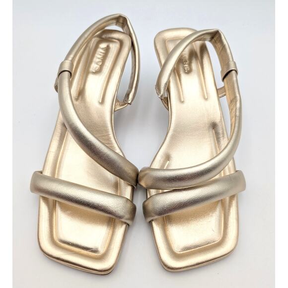 Vince Coline Slingback Padded Leather Sandals Women's Champagne Size US7.5M EU38 - Picture 9 of 12